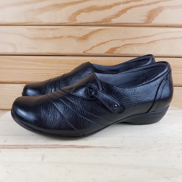 Dansko 41 EUR Franny Black Burnished Calf Leather Loafers Slip-On Casual Shoes - Picture 1 of 11